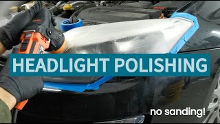 Headlight Polishing  Without Sanding sometimes there is no need for sanding [upl. by Elirpa]