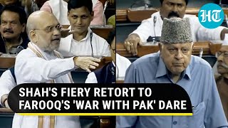 Amit Shah Roars At Farooq Abdullah After War Dare Wont Talk To Pak We Will  Watch [upl. by Anelrac]