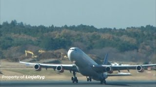 Late rotation and near tail strike of SAS A340313XNRT [upl. by Camus]