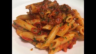 Receta de Pasta con Salsa Arrabbiata Original Italiana [upl. by Electra]