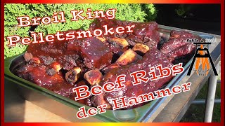 321Beef Ribs vom Broil King Pelletsmoker  KampS Folge  081 [upl. by Nyrehtak438]