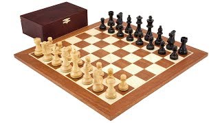 The French Knight Black Mahogany Chess Set [upl. by Thurstan779]