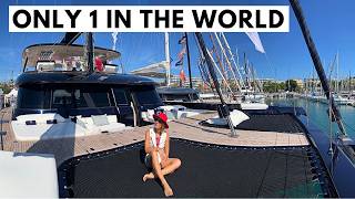 100 Electric quotONE PLANETquot SUNREEF 70 SAIL ECO Luxury Solar Catamaran Charter Yacht Tour [upl. by Reich]