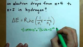 Energy Released ΔE for electron in Hydrogen Atom [upl. by Ettenay28]