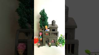 Beautiful clay house 🏠😱 diy craft doll viral clay shorts [upl. by Rolfston]