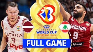 Latvia v Lebanon  Full Basketball Game  FIBA Basketball World Cup 2023 [upl. by Gulgee]