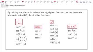 Maclaurin series and Hypergeometric functions  119 Calculus [upl. by Ynaffat796]