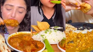 MUKBANGERS TINA NEHA SIBLINGS ASMR  ASMR CHICKEN AND NOODLES COMPILATION [upl. by Daley]