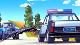 🏃💨🚗 Cops Drives into Water to Escape 🚓💦  Boonie Bears To the Rescue  Full Film Clips [upl. by Launcelot]