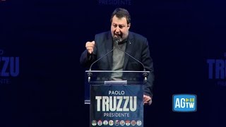 Le parole di Salvini «La droga è mer e chi si droga è un coge» [upl. by Carny]