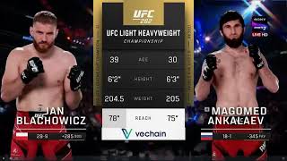 Jan Blachowicz vs Magomed Ankalaev Full Fight [upl. by Tebasile]