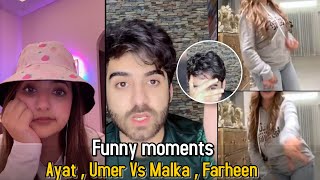 Funny Moments 😁😁  Ayat  Umer Vs Malka  Farheen  Tiktok Live Match😁😁 [upl. by Olyhs]