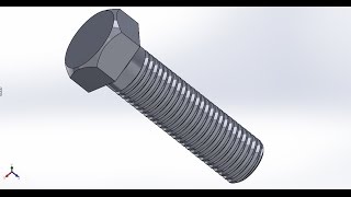 super easy bolt making lesson simple just 5 minutesSolidworks tutorial 2016 [upl. by Nrol]