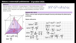 Zad 302 Stereometria Cosinus kata alfa [upl. by Enylodnewg]