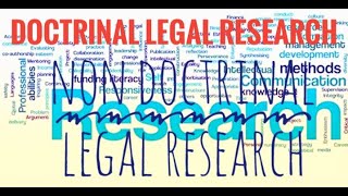 Doctrinal and Non Doctrinal Legal Research Doctrinal Non–Doctrinal [upl. by Davida585]