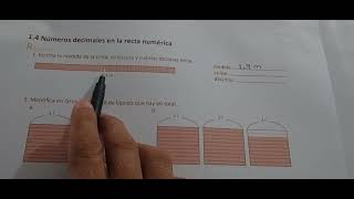 14 NÚMEROS DECIMALES EN LA RECTA NUMÉRICA CUADERNO DE EJERCICIO RECUERDA [upl. by Lerraf604]