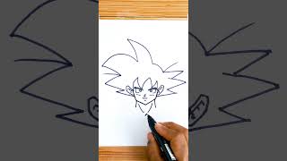 How to draw Goku  Dragon Ball Z  Easy drawings shorts [upl. by Shuman495]