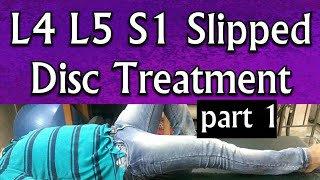 L4 L5 S1 Slipped Disc Treatment  EXERCISES To Treat Slipped Disc At Home Completely PART 1 [upl. by Madalena]