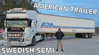 Scania Semi Truck Hauling an American Trailer [upl. by Lihcox]