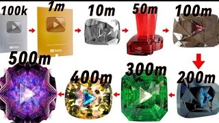 Conheça todas as placas do YouTube de 100 mil a 100 milhões de inscritos [upl. by Desirae18]