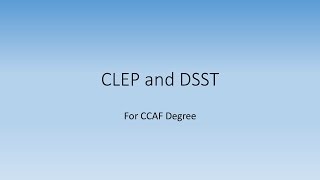 CLEP and DSST information [upl. by Essined]