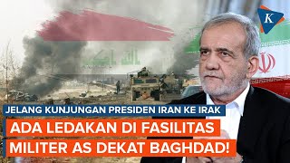 Ledakan Hantam Fasilitas Militer AS Dekat Bandara Baghdad Jelang Kunjungan Presiden Iran [upl. by Adnilam107]