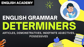 Determiners in English Grammar CBSE Class 8 9 10 types of determiners examples of Determiners [upl. by Ennybor182]