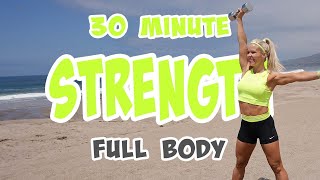 30 MINUTE UNILATERAL STRENGTH WORKOUT  Full Body  No Cardio  Malibu Beach [upl. by Blood68]