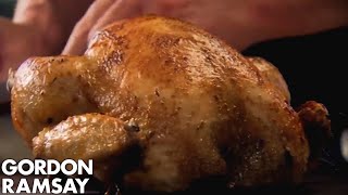 Stuffed Roast Chicken with Chorizo  Gordon Ramsay [upl. by Eelarac]