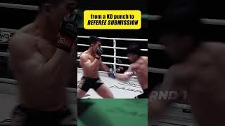 Instincts GONE WILD After Being Knocked Out 🤯 shorts mma fighter [upl. by Harrie]