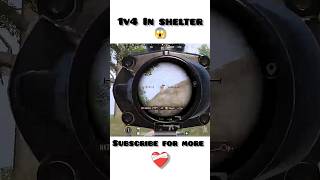 😱 1v4 In Shelter trending highlight bgmi pubg [upl. by Brewer]