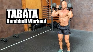 FullBody TABATA Dumbbell Workout [upl. by Ecirted]