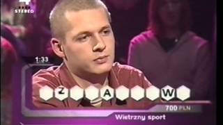 Lukasz wygrywa teleturniej daje slowo ha ha [upl. by Cohette]