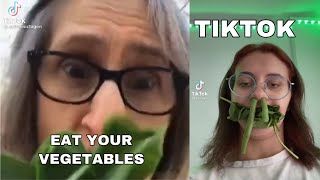 EAT YOUR VEGETABLES VEGAN TEACHER  TIKTOK COMPILATION [upl. by Marie]