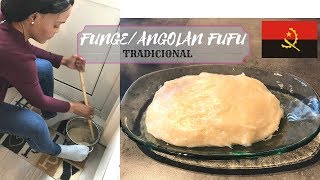 🍗RECEITA FÁCIL DE FUNGE DE BOMBO 🍤EASY RECIPE CASSAVA FUFU Angolan fufu🍗 [upl. by Leval34]