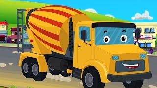 simen trak  popular trak video untuk kanak  Cement Truck  Educational Video  Kids Cartoon [upl. by Ayouqes326]