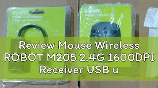 Review Mouse Wireless ROBOT M205 24G 1600DPI Receiver USB untuk PC LaptopGaransi Resmi 1 Tahun [upl. by Eednahs]