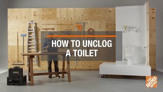 How to Unclog a Toilet  The Home Depot [upl. by Ysle]