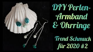 Tolles DIY PerlenArmband und Ohrringen Trend Schmuck für 2020 Teil 2 Tutorial zum selber machen [upl. by Anomas412]