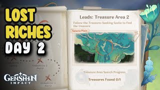 Lost Riches 43 Event Guide Day 2  All Seelie Treasure Location Area 1  Genshin Impact [upl. by Akimad]