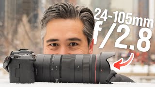 Canon RF 24105mm f28 L IS Z Review The BEST DoItAll Lens [upl. by Ayikahs]