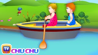 Row Row Row Your Boat Nursery Rhyme with Lyrics  Lullaby Songs for Babies by ChuChuTV [upl. by Boothman]