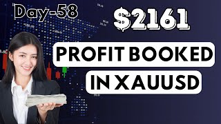 Day58  2161 profit booked in xauusd xauusdlivetrading daychallenge forexdaytrader day58 [upl. by Eicam]