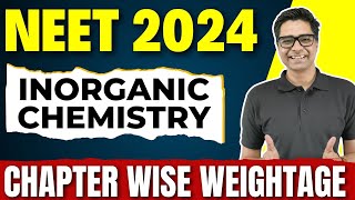 NEET 2024  Inorganic Chemistry Chapter Wise Weightage  New Syllabus Update  NTA New Update ✅ [upl. by Nolyk]