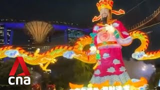 River Hongbao Firecracker display 140metrelong dragon among highlights [upl. by Alodee37]