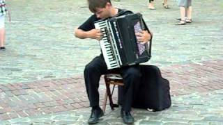 Street artist playing Vivaldi on accordion [upl. by Deonne474]