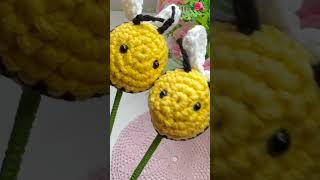 Abejas en crochet 🐝 tutorial aqui en mi canal 🥰 crochet crochettutorial hechoamano diy [upl. by Esemaj673]