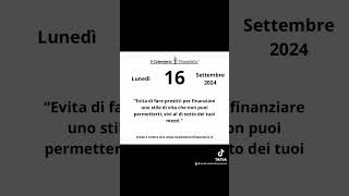 ilcalendariofinanziario indipendenzafinanziaria educazionefinanziaria investire aforismi [upl. by Galen]