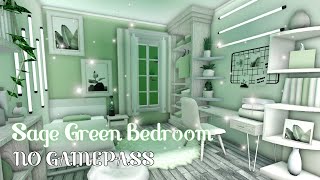 3x3 l Sage Green Bedroom l No Gamepass l Bloxburg l Roblox Speed Build [upl. by Anned248]