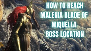 HOW TO REACH MALENIA BLADE OF MIQUELLA BOSS LOCATION  ELDEN RING [upl. by Carrington]